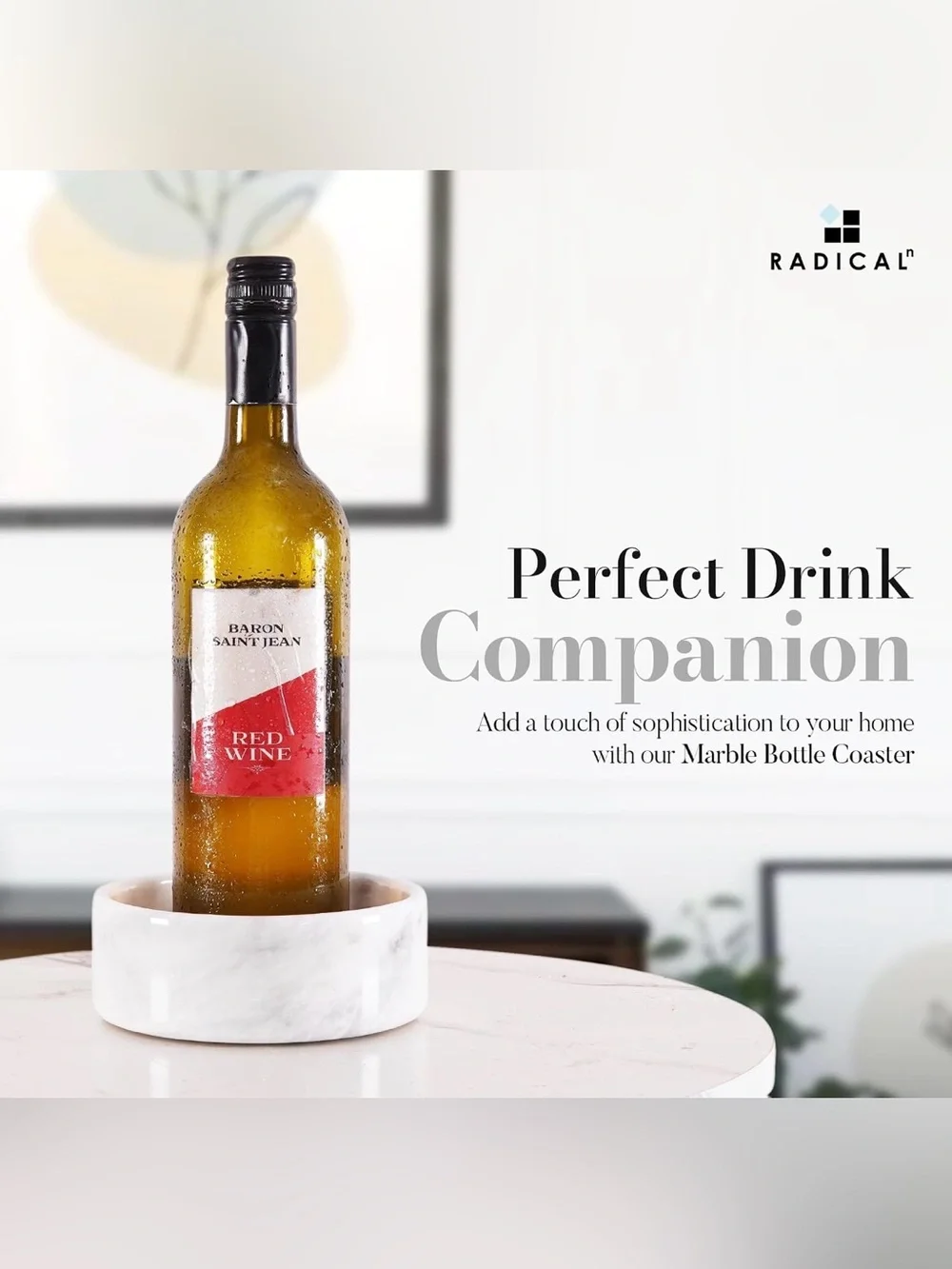 Radicaln Marble Wine Bottle Coaster